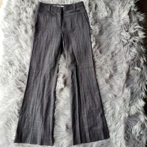 Diane Von Furstenberg Wide Leg Bold Check Pants 0